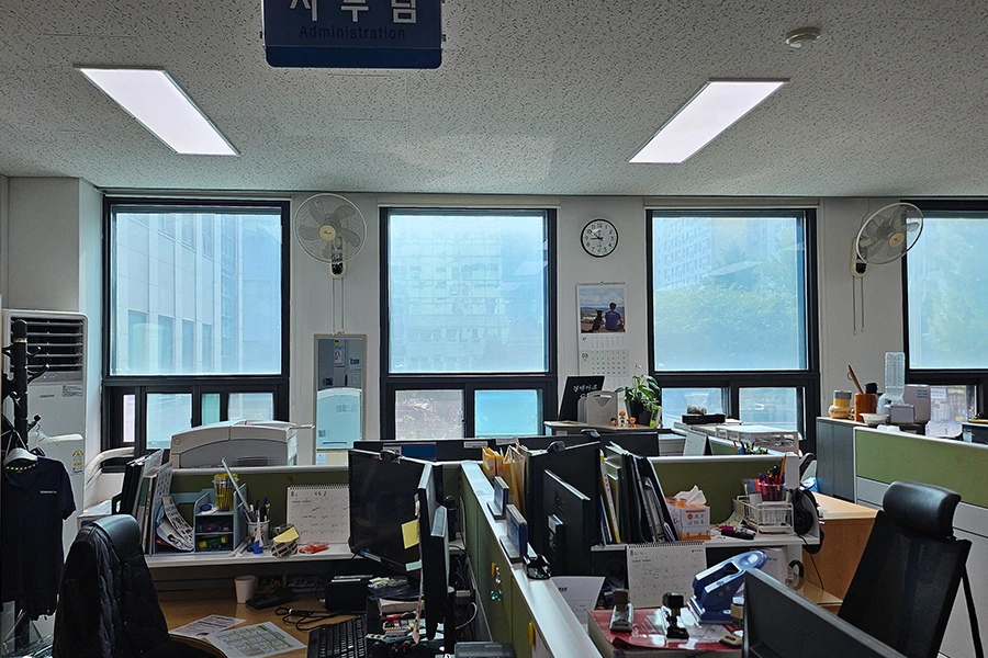 관공서 열차단필름 시공 – 완료 후 전경